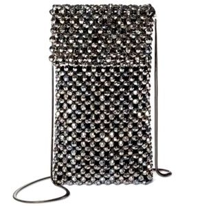 NWT A New Day Silver Metal Party Phone Crossbody Small Bag Beautiful!